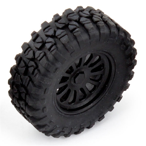 ASSOCIATED MT28 WHEELS & TYRES MOUNTED (F & R)
